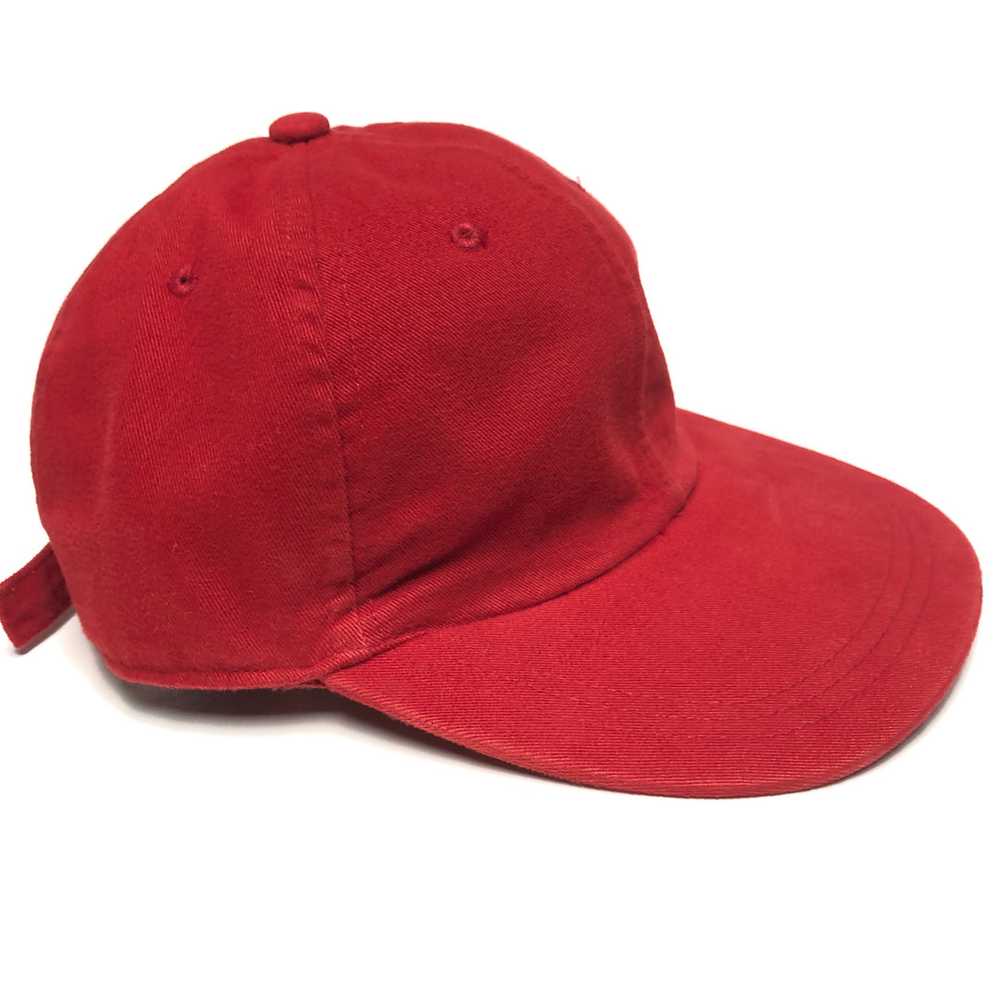 Vintage GAP Blank Red Strapback Hat - image 3