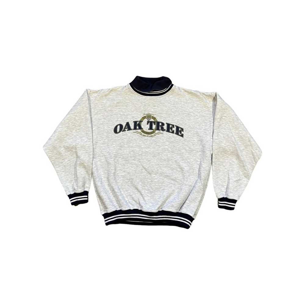 Art × Vintage 90s oak tree golf turtle neck sweat… - image 1