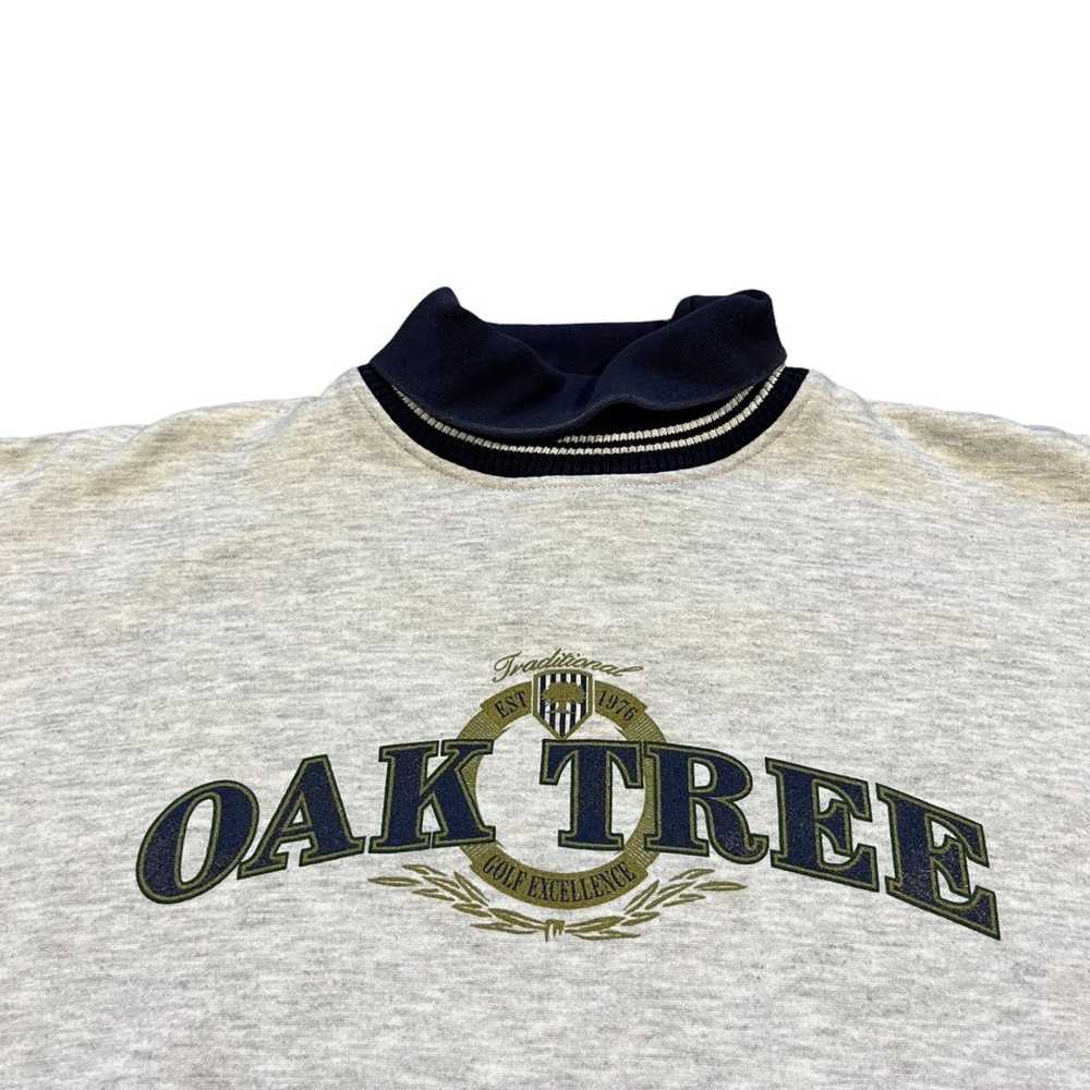 Art × Vintage 90s oak tree golf turtle neck sweat… - image 2