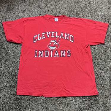 Cleveland Indians Logo Spellout T-shirt L 90s Logo 7 