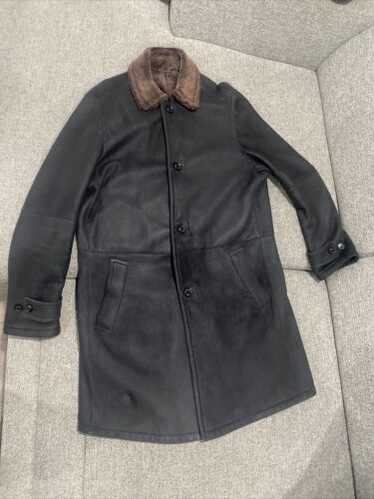 AM042　Ermenegildo Zegna　牛革レザー　コート ラッピング無料】Ermenegildo Zegna ゼニアコート カシミヤ100