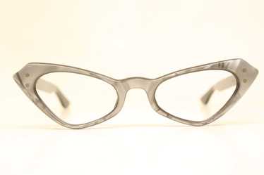 Unused Small Gray Vintage Cat Eye Glasses