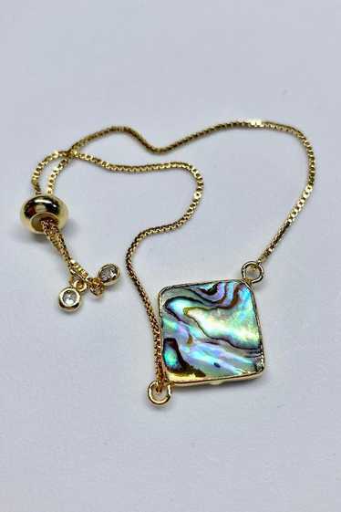 Abalone Tile Gold Bracelet