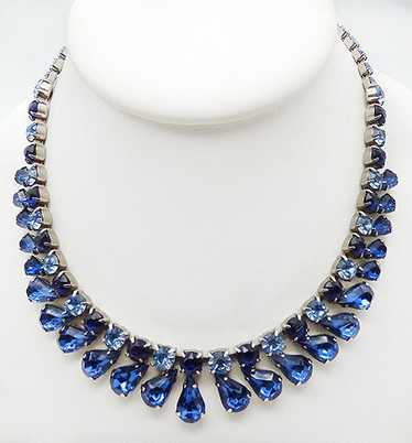 Shades of Blue Rhinestone Necklace