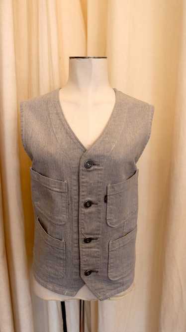 Vintage Levis Light Wash Grey Denim Vest