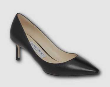 【JIMMY CHOO ABEL100 KID LEATHER PUMPS】 Jimmy Choo Abel Black Kid Pumps Leather ref.362288 - Joli Closet