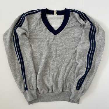 Vintage 70s Sportswear MOD Striped Raglan Sweatshirt Mens Small