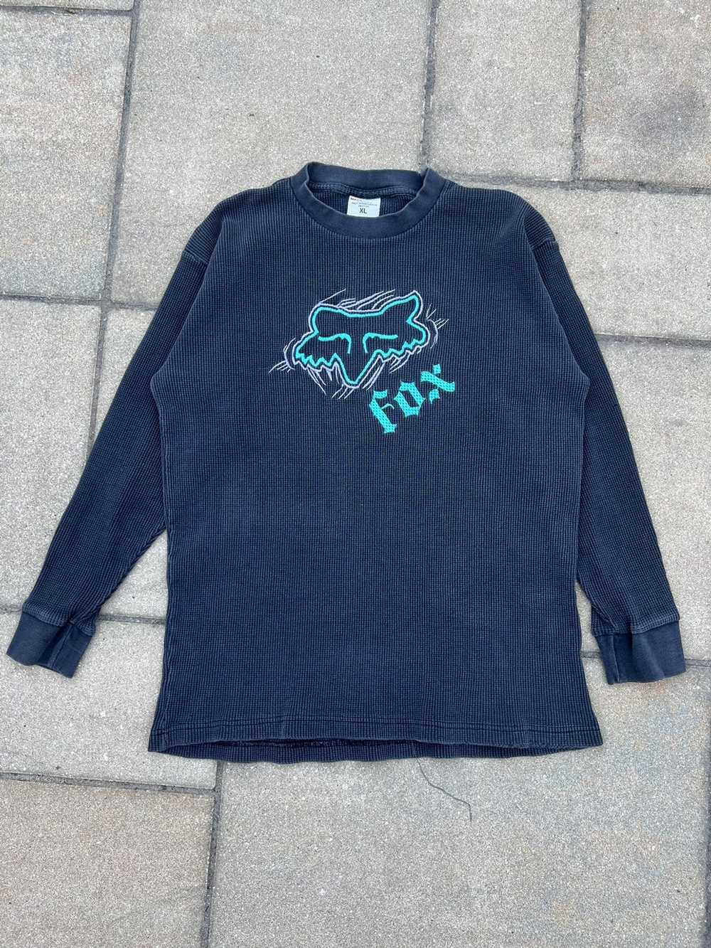 Fox × Vintage Vintage Faded Black Fox Thermal - image 1