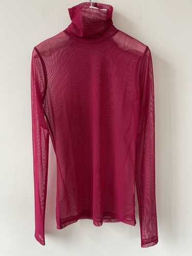 Dries Van Noten Stretch-Mesh Turtleneck Top - image 1