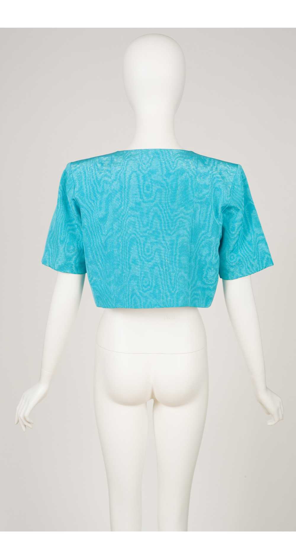 Yves Saint Laurent 1993 S/S Runway Turquoise Moir… - image 5