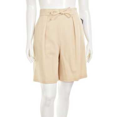 90s Escada Sport Cotton Shorts White Waffle Knit High Waisted Sz XS/S