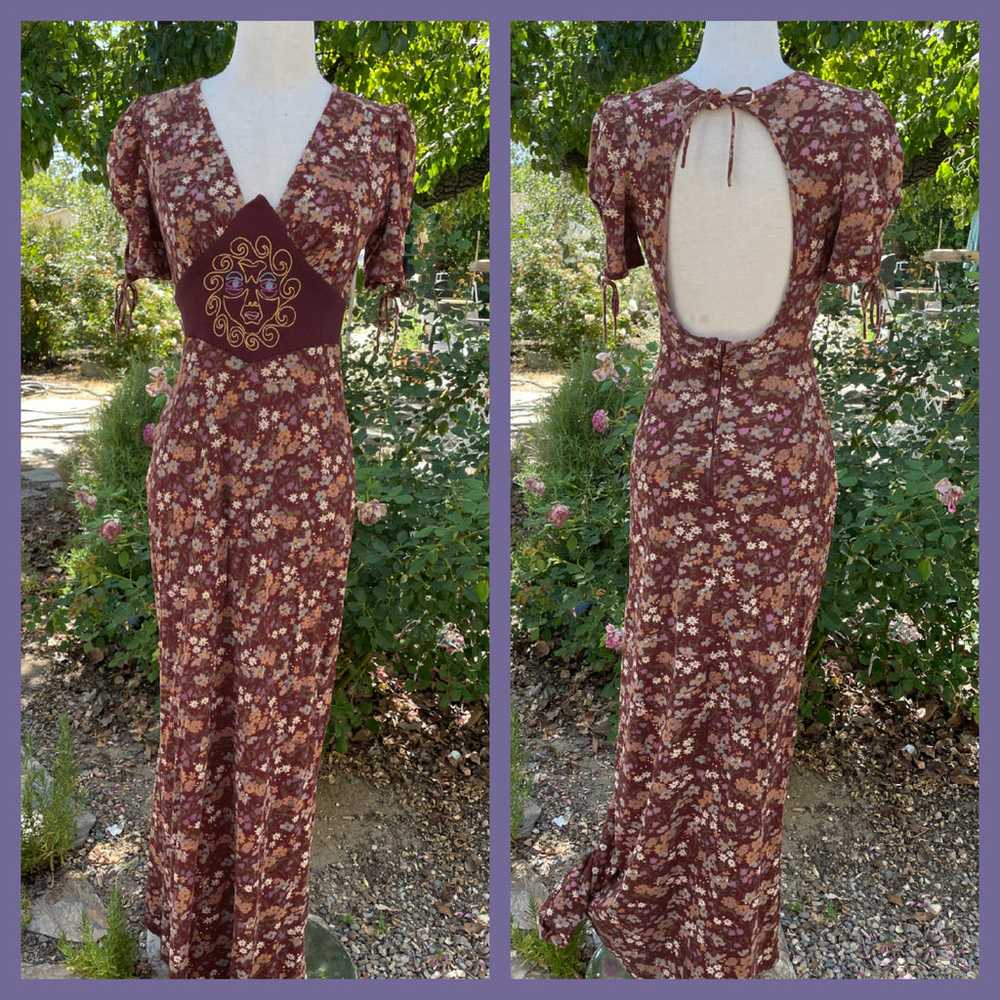 Susie Craig Vintage 60s Maxi Dress, Embroidered B… - image 3