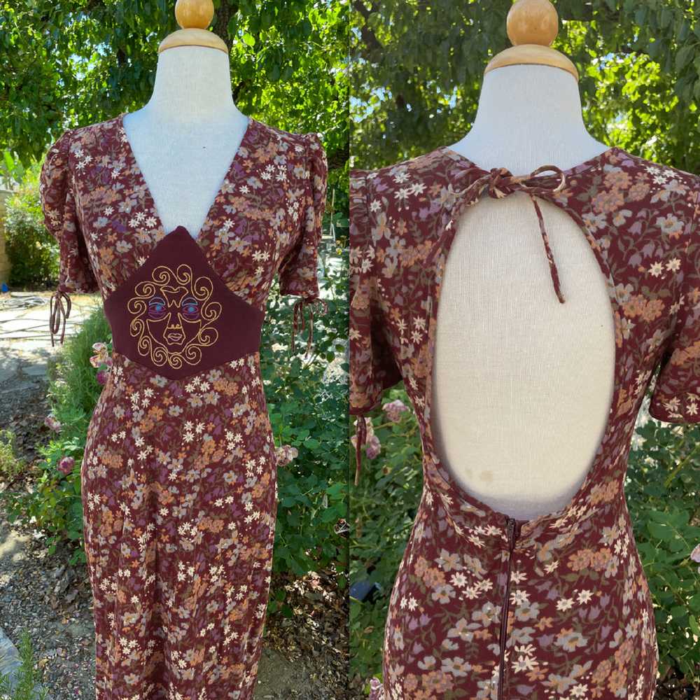 Susie Craig Vintage 60s Maxi Dress, Embroidered B… - image 4