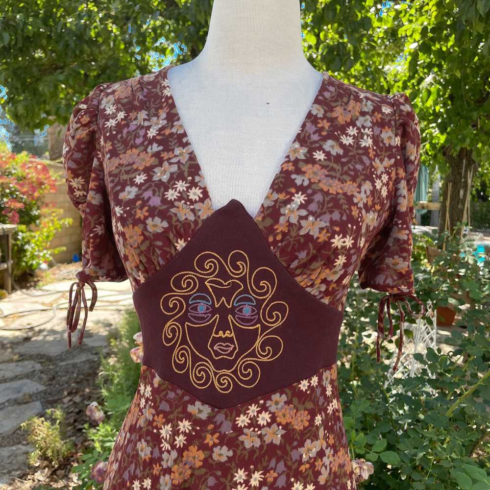 Susie Craig Vintage 60s Maxi Dress, Embroidered B… - image 5