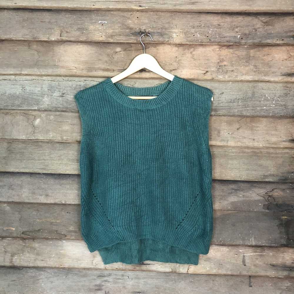 Homespun Knitwear × Japanese Brand Ingni Green Ve… - image 1