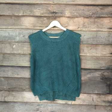 Homespun Knitwear × Japanese Brand Ingni Green Ve… - image 1