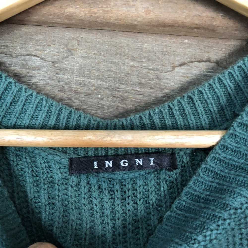 Homespun Knitwear × Japanese Brand Ingni Green Ve… - image 6