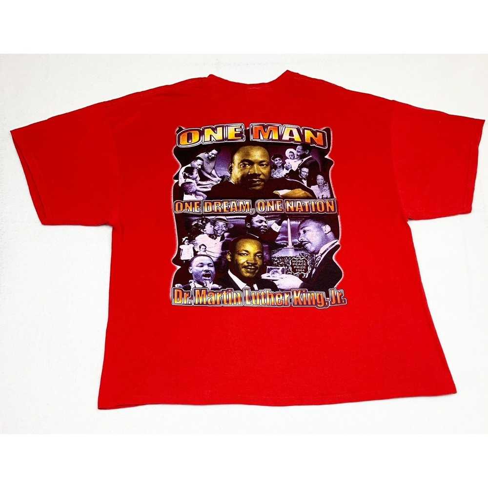 Rap Tees Vintage Y2K MLK T-Shirt Red 2XL Martin L… - image 2