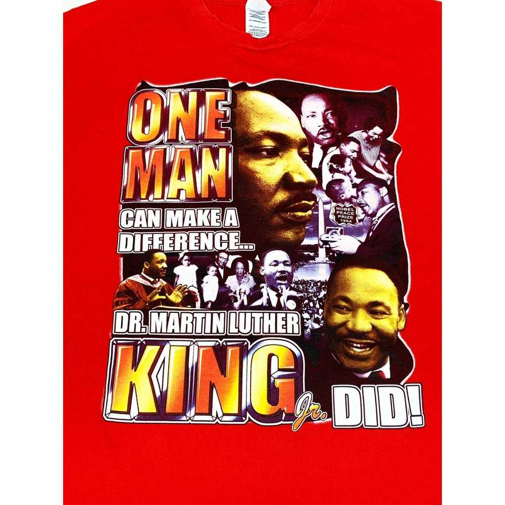 Rap Tees Vintage Y2K MLK T-Shirt Red 2XL Martin L… - image 3