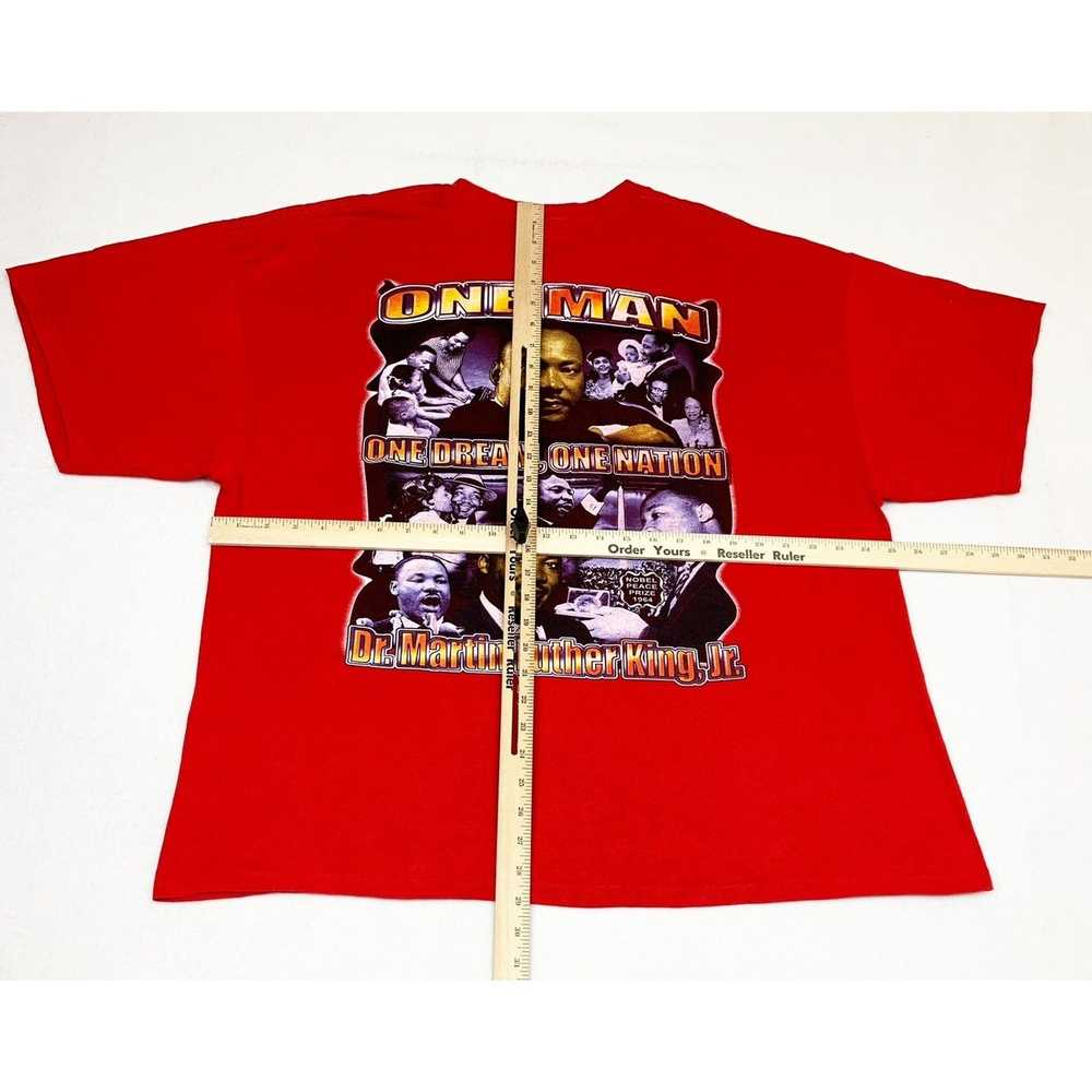 Rap Tees Vintage Y2K MLK T-Shirt Red 2XL Martin L… - image 5