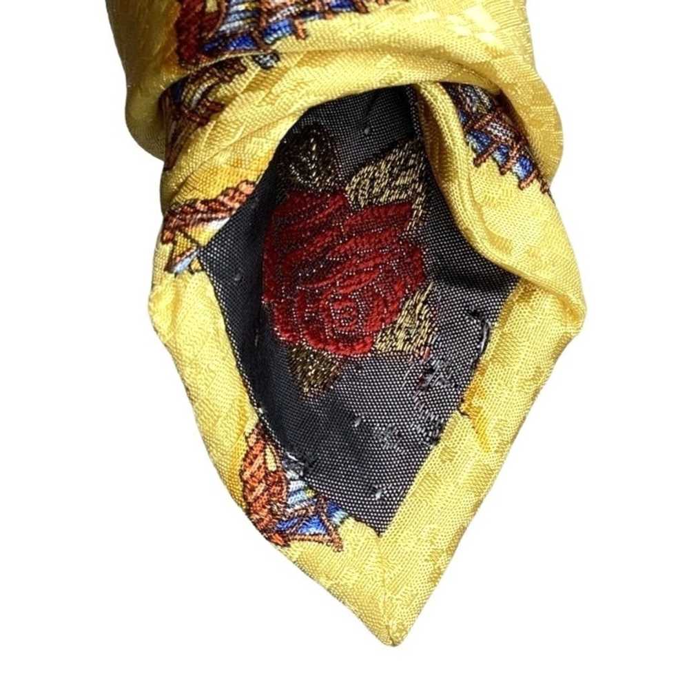 Giovanni Vintage Tie Yellow Silk Ships Giovanni P… - image 8