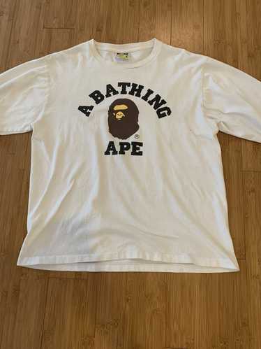 Bape Long Sleeve Tee White