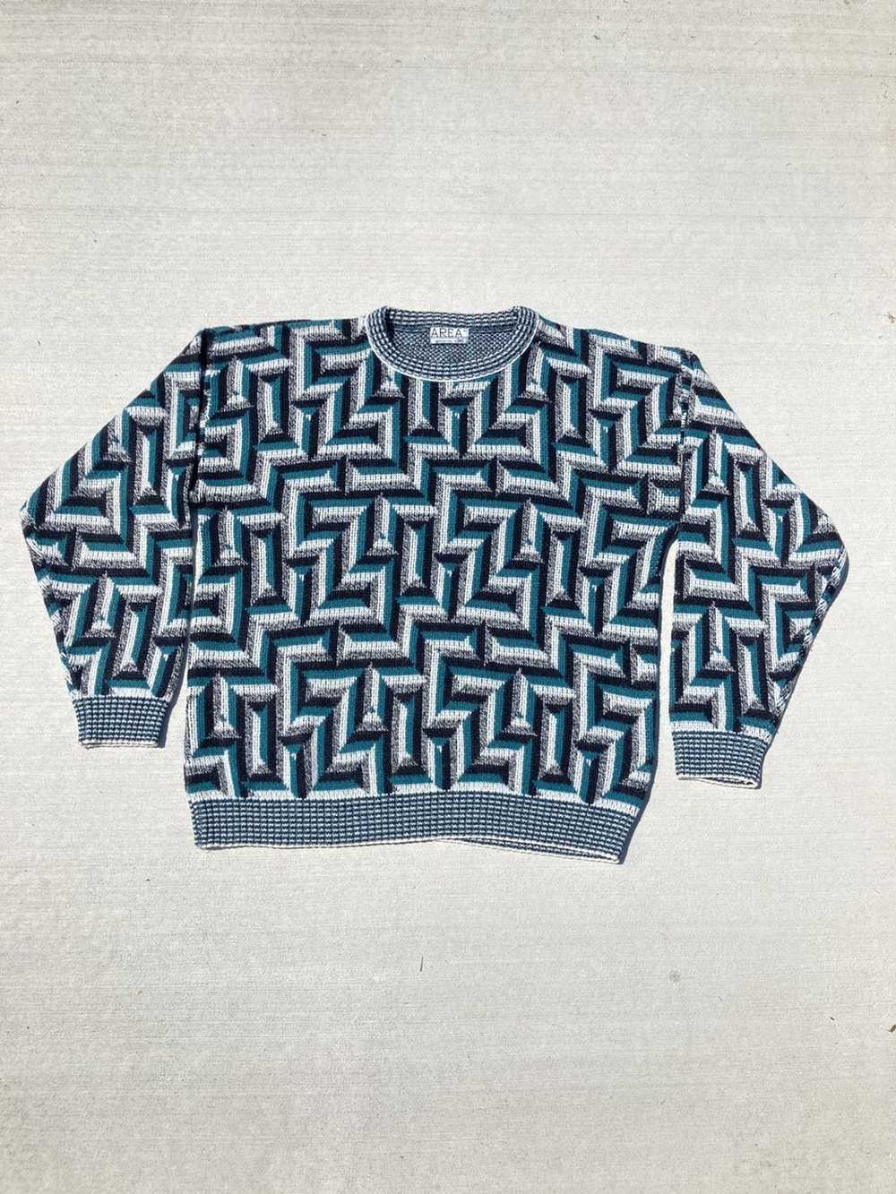 Japanese Brand × Vintage Vintage abstract knit sw… - image 1