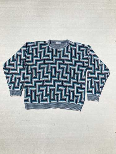 Japanese Brand × Vintage Vintage abstract knit sw… - image 1