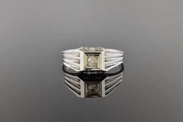 White Gold Diamond Ring - image 1