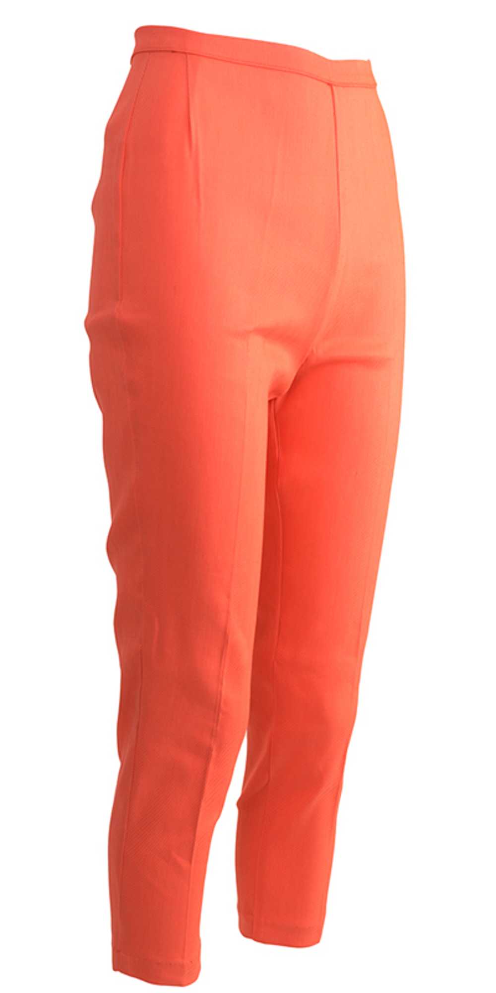 Orange Sherbet 50s Stretch Capris - image 1