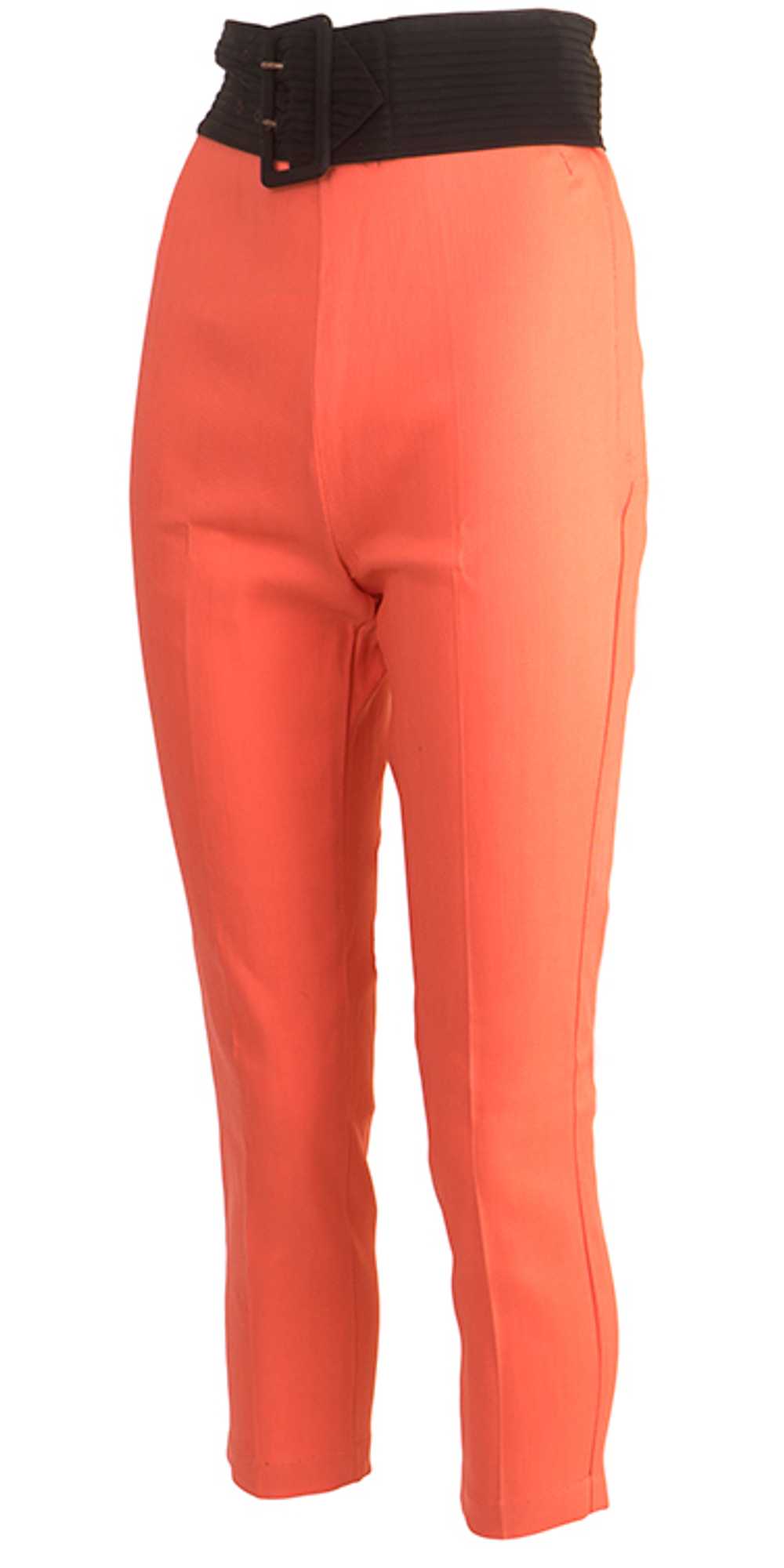 Orange Sherbet 50s Stretch Capris - image 2