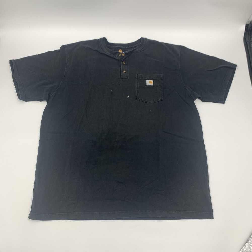 Carhartt Vintage Black Carhartt henley pocket Tee… - image 1