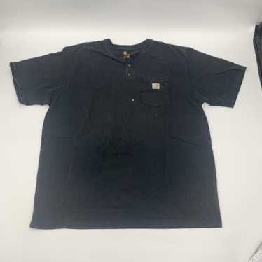 Carhartt Vintage Black Carhartt henley pocket Tee… - image 1