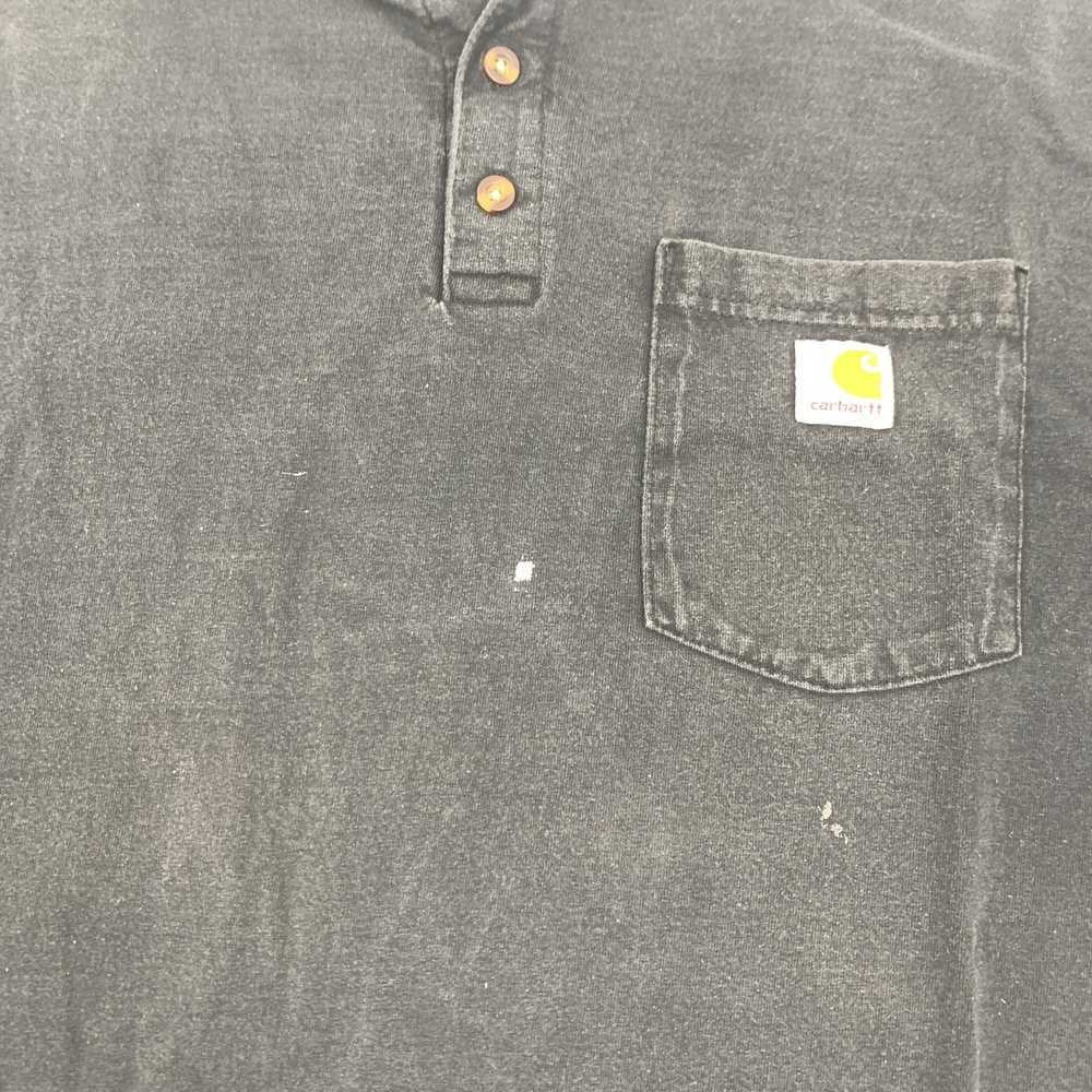 Carhartt Vintage Black Carhartt henley pocket Tee… - image 4