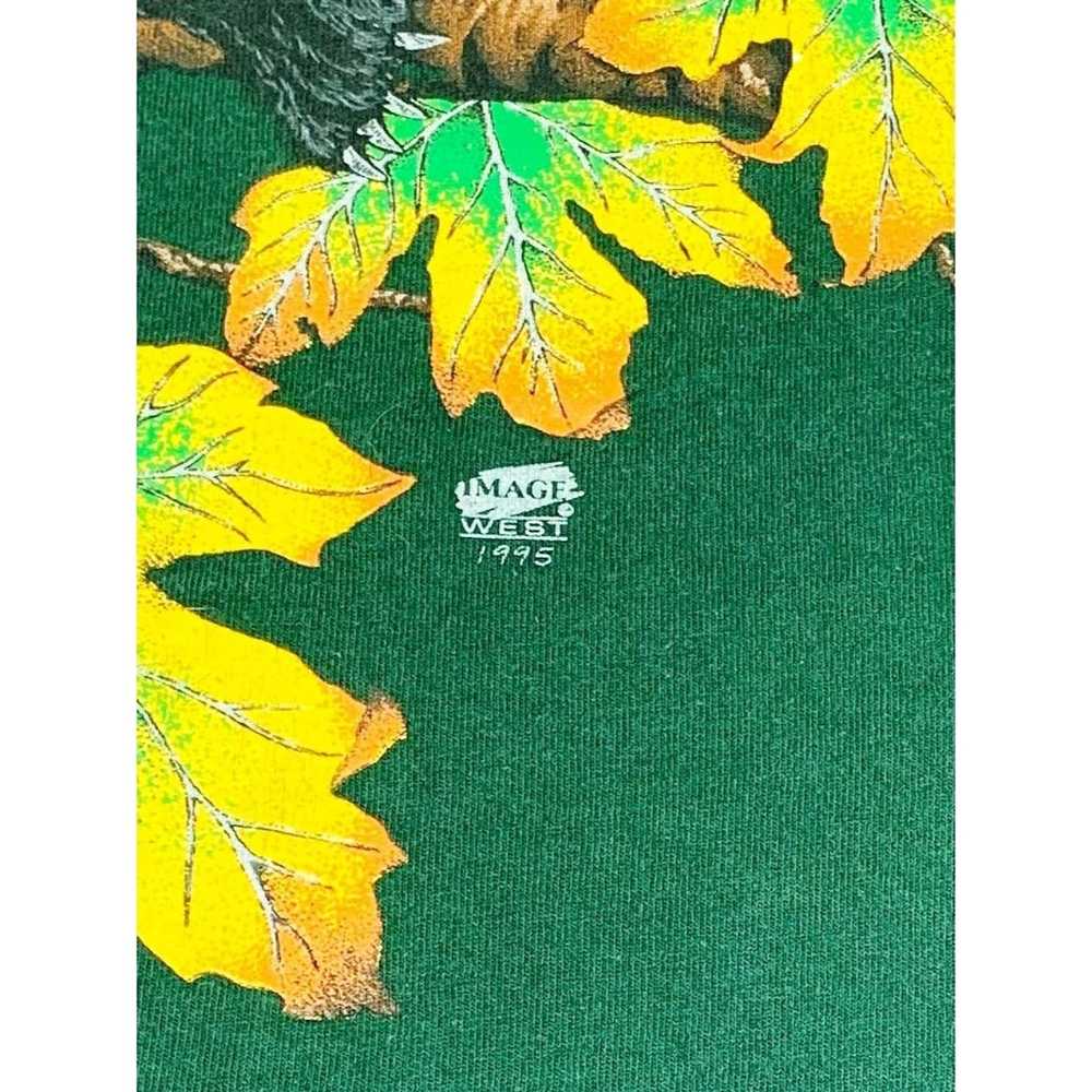 Vintage Vintage 90s Nature T-Shirt Green Bear For… - image 3