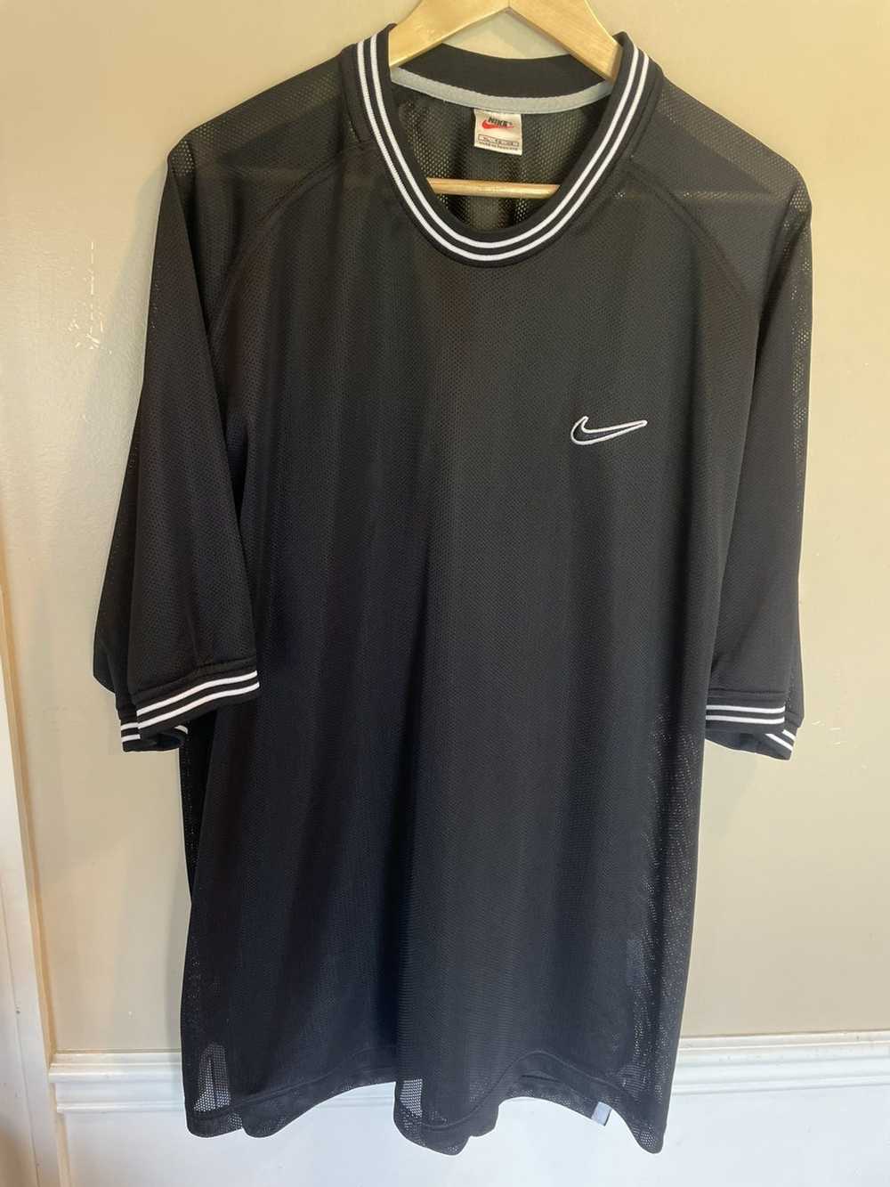 Nike Vintage 90s nike black swoosh jersey xl - image 2