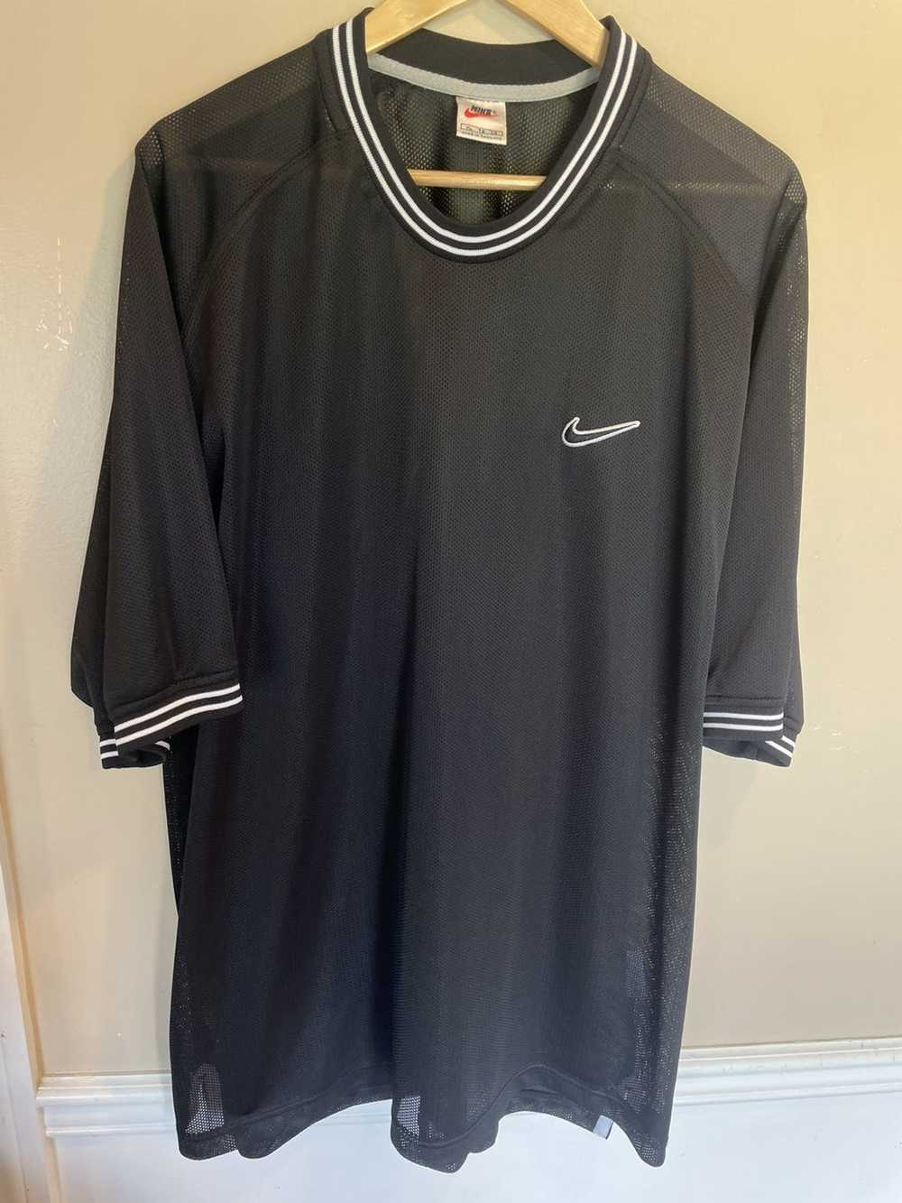 Nike Vintage 90s nike black swoosh jersey xl - image 3