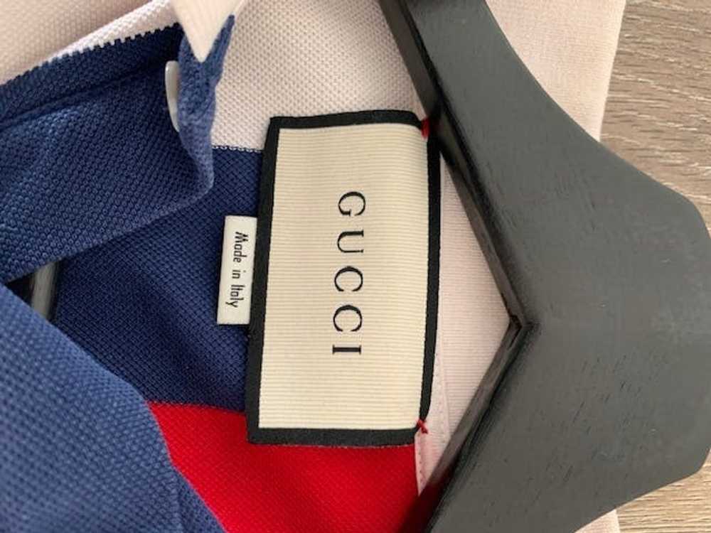 Gucci Gucci Men's Striped Piqué Polo Shirt - image 3