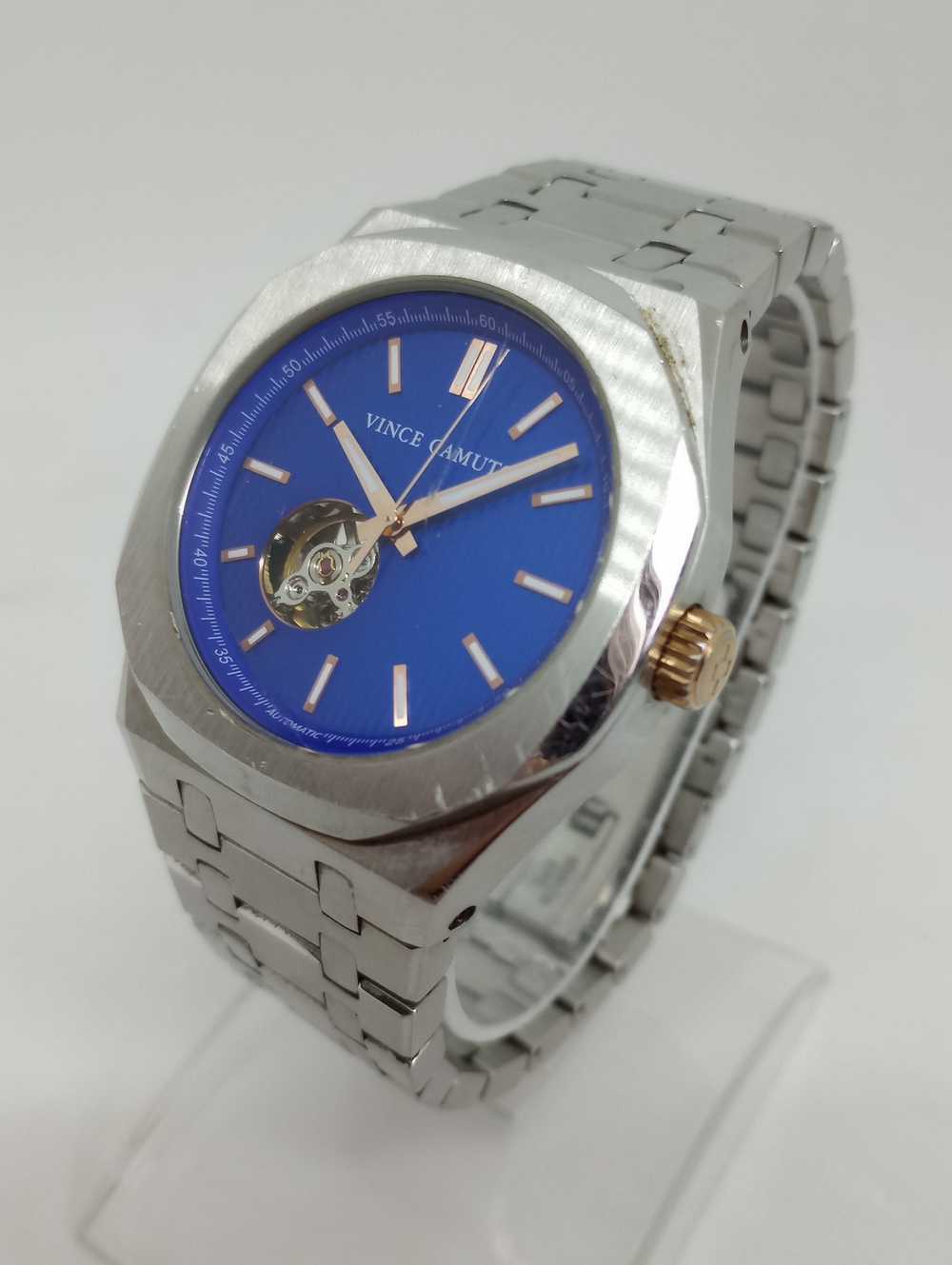 Vince Camuto Vince Camuto VC1152BLSV Men's 43mm S/Steel Automatic Watch