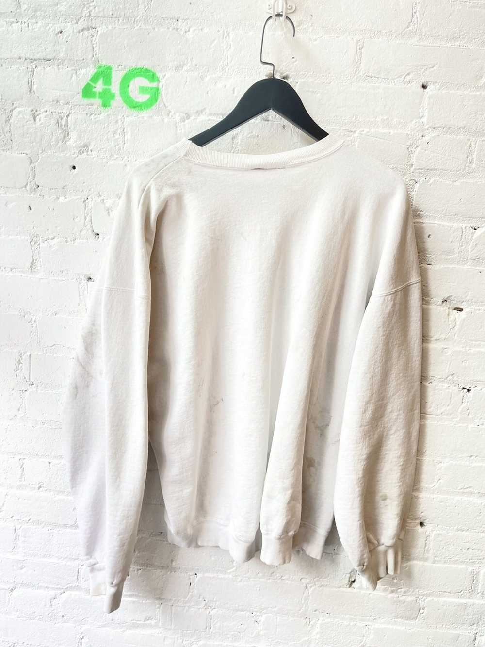 Vintage Vintage THRASHED WHITE BLANK Sweater Jump… - image 6