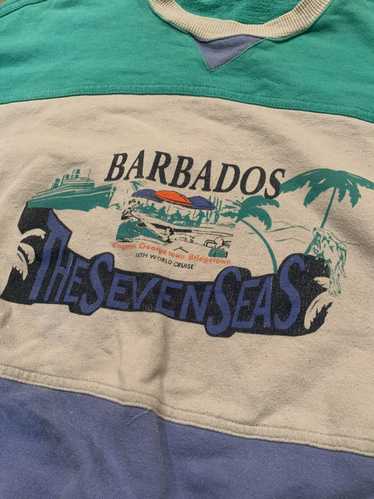 Vintage VTG 80s Barbados The Seven Seas World Crui