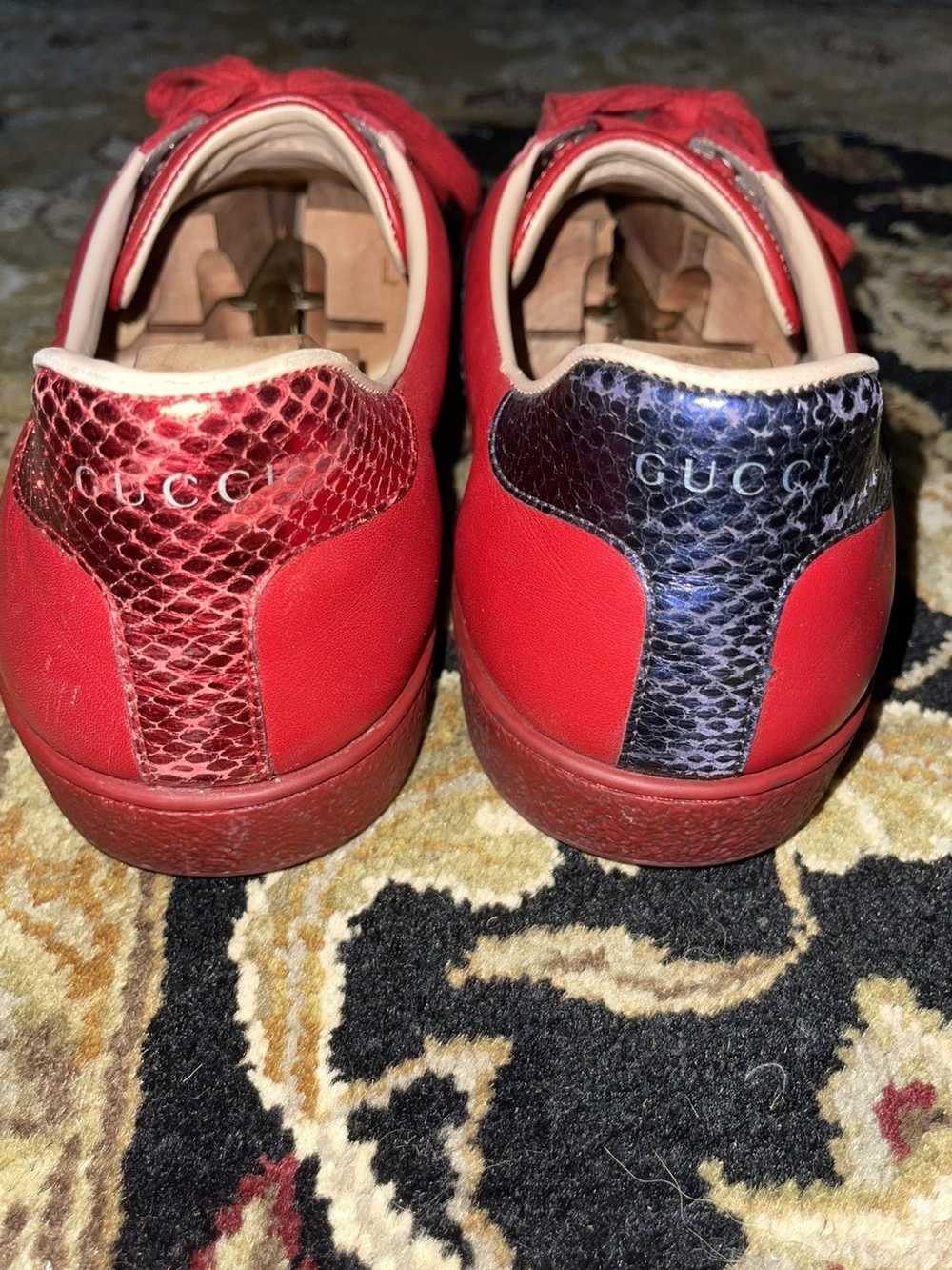 Gucci Red Gucci Ace Low - image 3