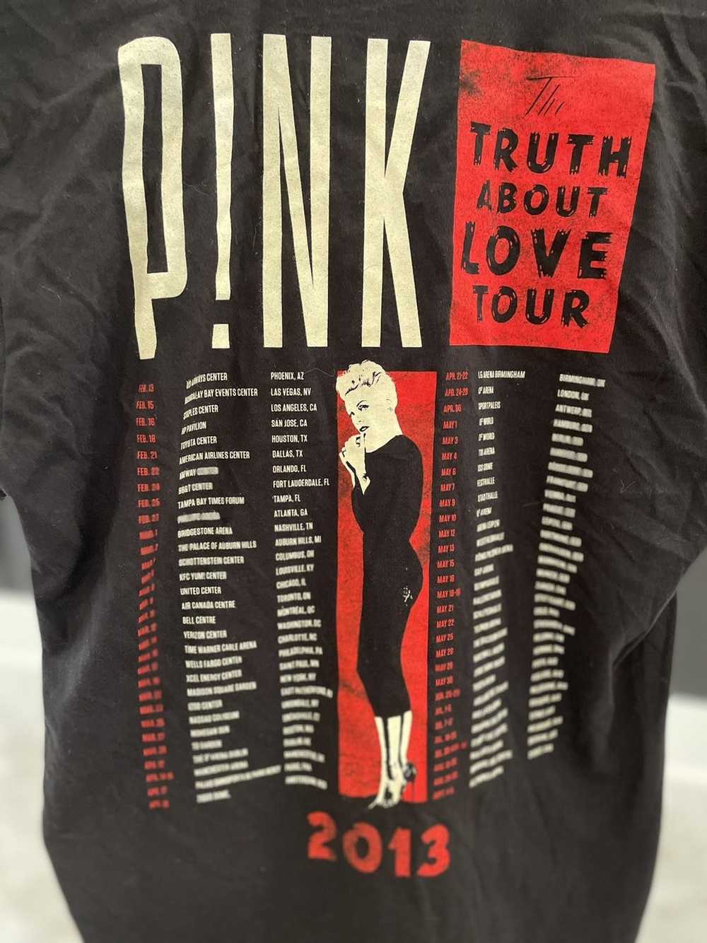 Band Tees × Rock T Shirt × Vintage Pink tour T-sh… - image 3