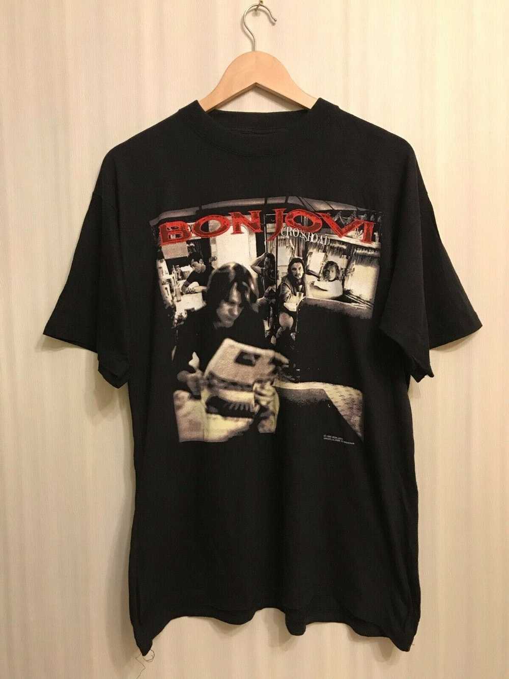 Bon Jovi × Tour Tee × Vintage Bon Jovi 1995 Crossroad… - Gem