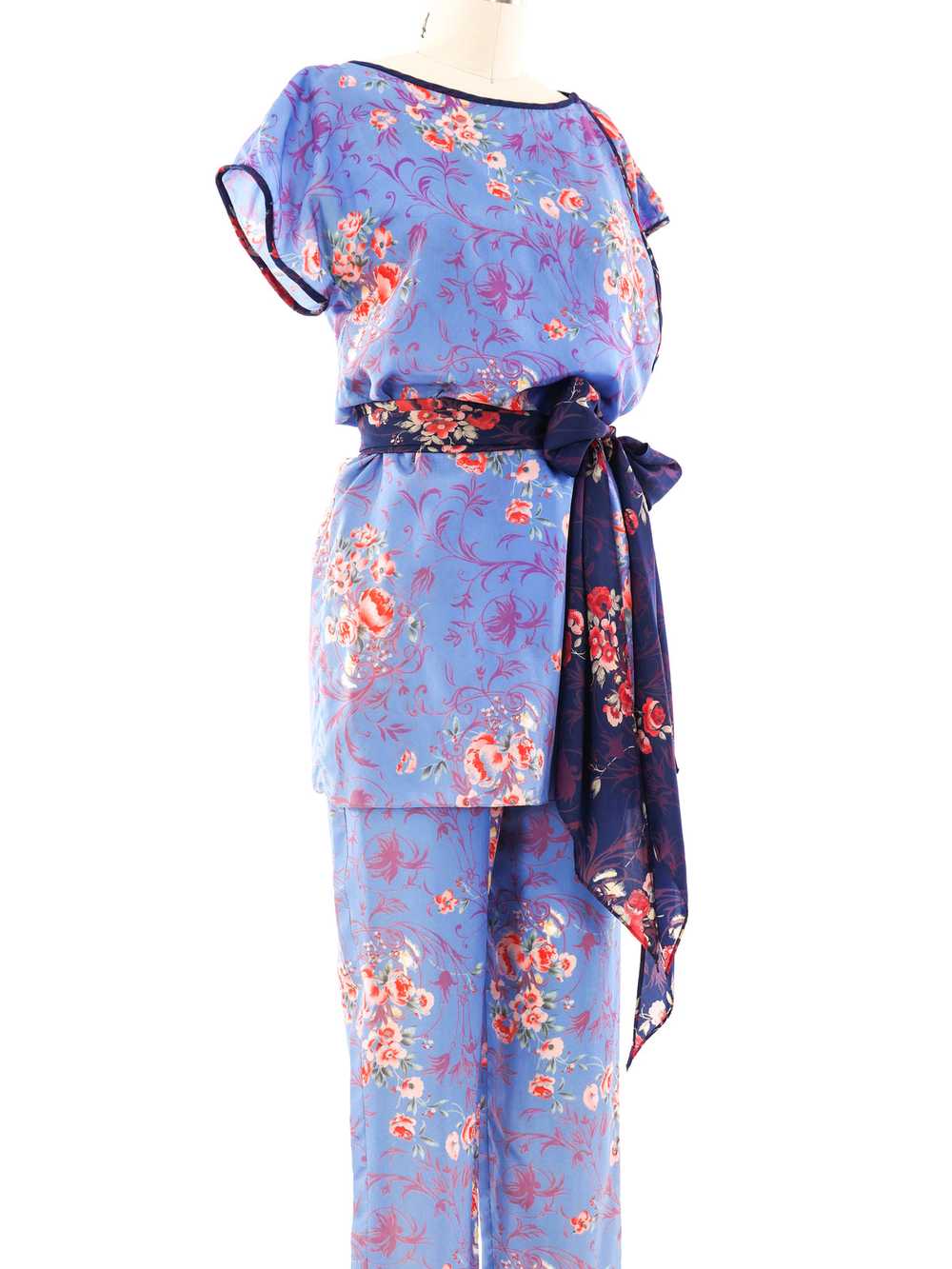 Giorgio di Sant'Angelo Floral Printed Silk Ensemb… - image 5
