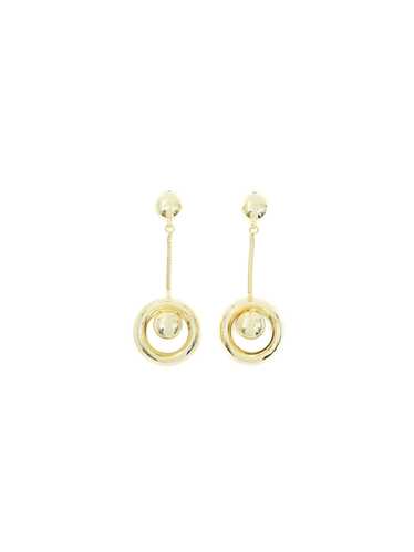 Goldtone Orb Drop Earrings