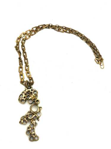 1960s/70s Brutalist Bronze and Brass Necklace - image 1