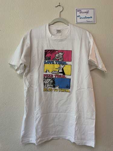 Vintage VTG White T-Shirt Single Stitch FOTL XXL