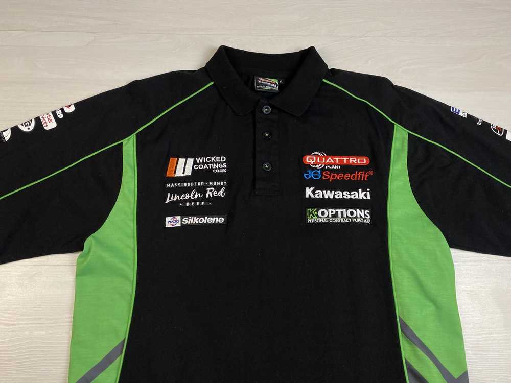 Racing Kawasaki Quattro Plant Team Polo Shirt Siz… - image 2