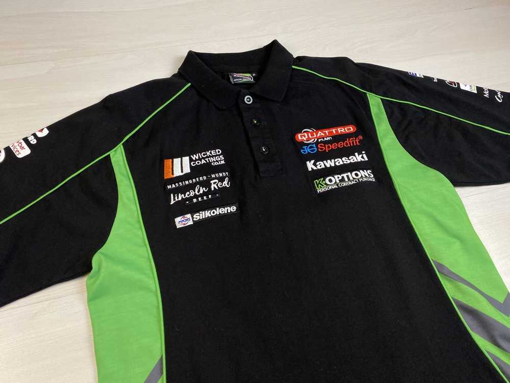 Racing Kawasaki Quattro Plant Team Polo Shirt Siz… - image 3